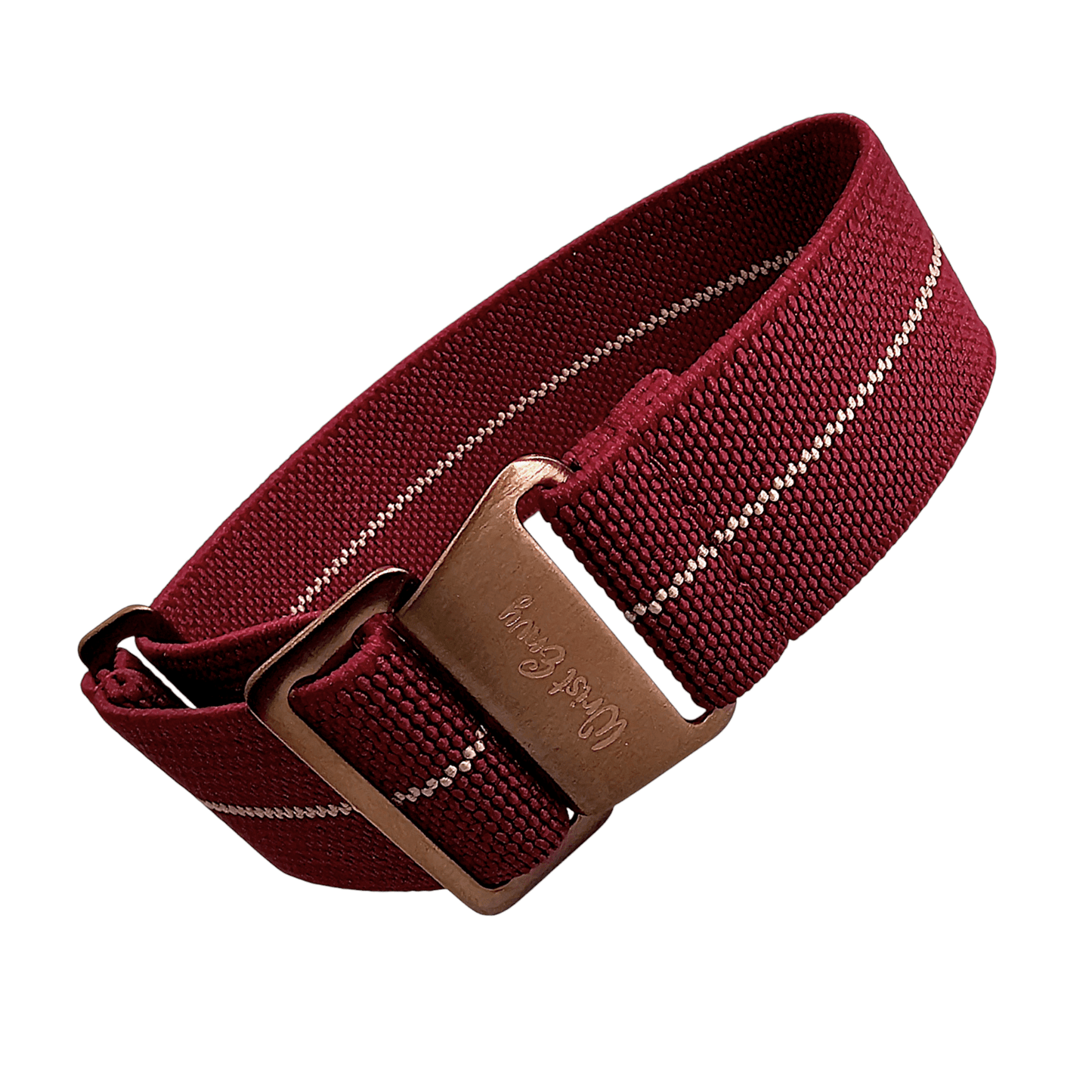 Bronze PVD Marine Nationale 20mm 22mm Burgundy Khaki - Wrist Envy