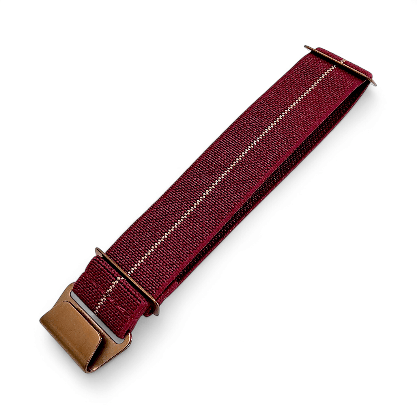 Bronze PVD Marine Nationale 20mm 22mm Burgundy Khaki - Wrist Envy