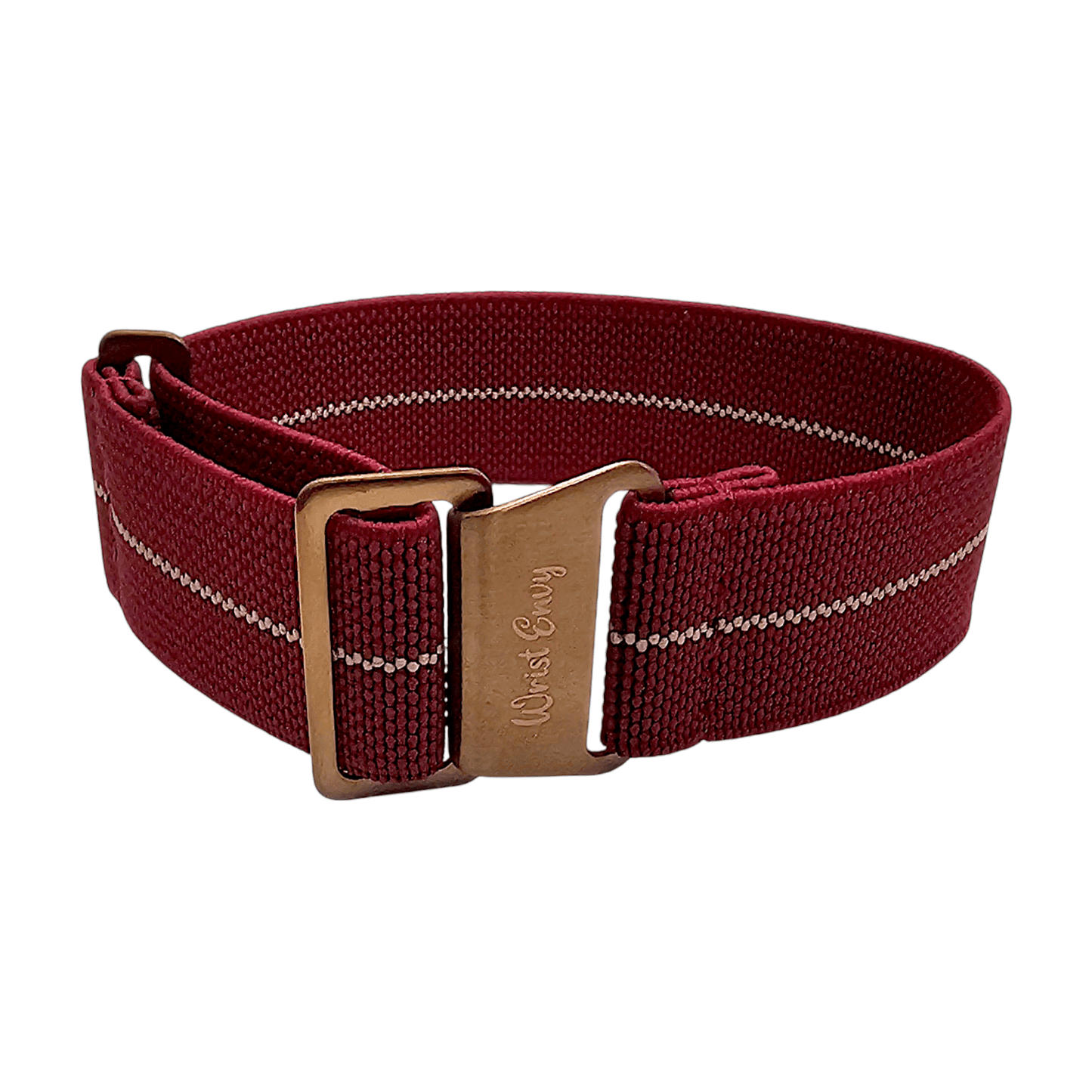 Bronze PVD Marine Nationale 20mm 22mm Burgundy Khaki - Wrist Envy