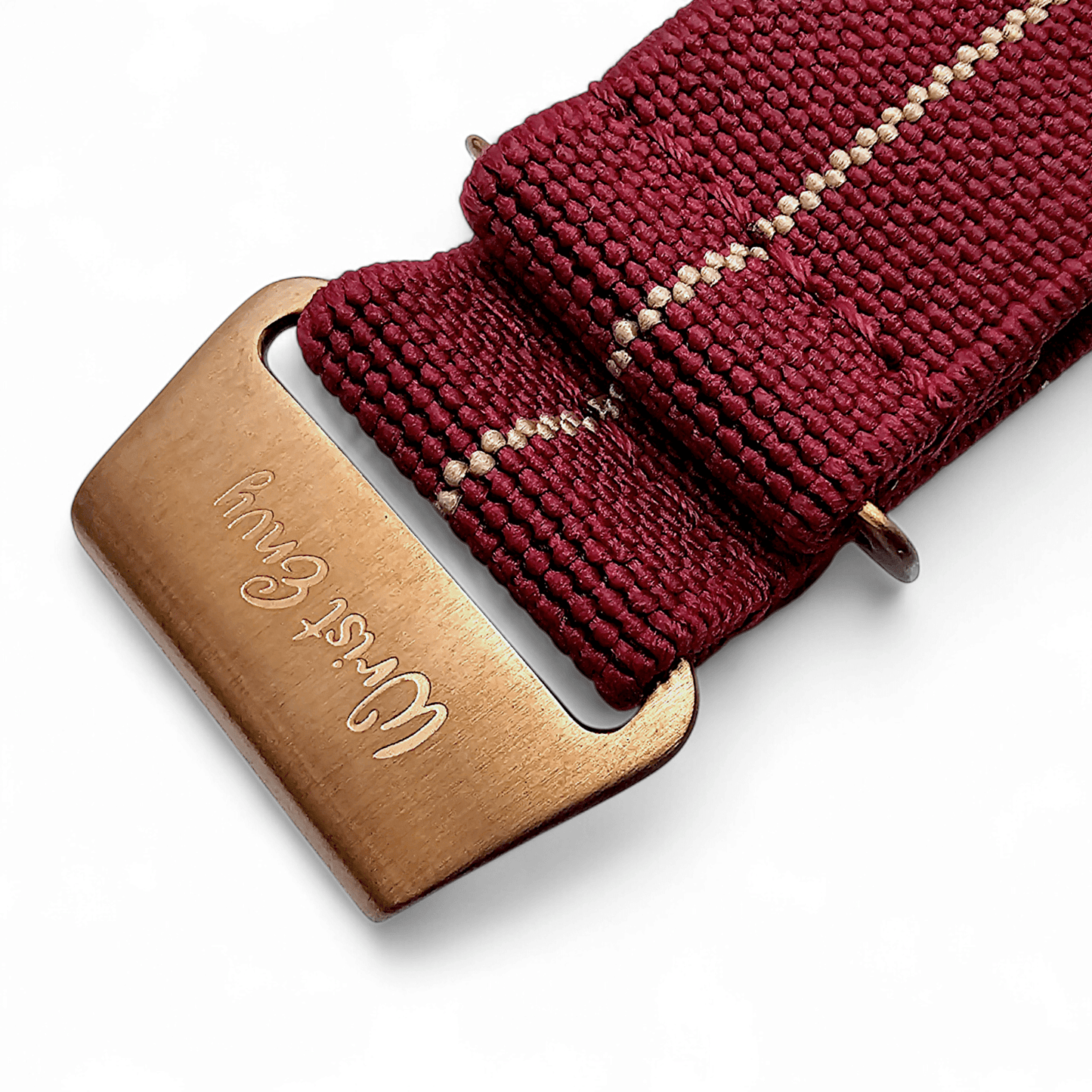 Bronze PVD Marine Nationale 20mm 22mm Burgundy Khaki - Wrist Envy