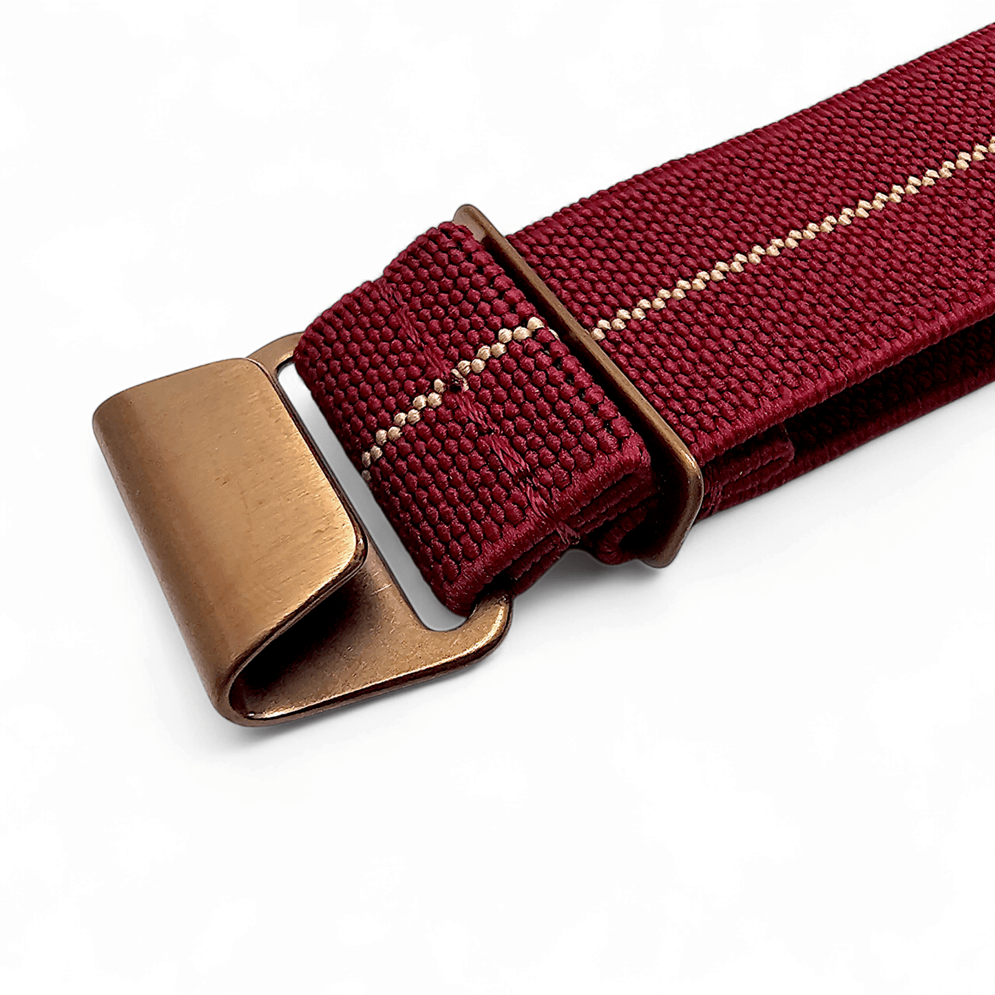 Bronze PVD Marine Nationale 20mm 22mm Burgundy Khaki - Wrist Envy