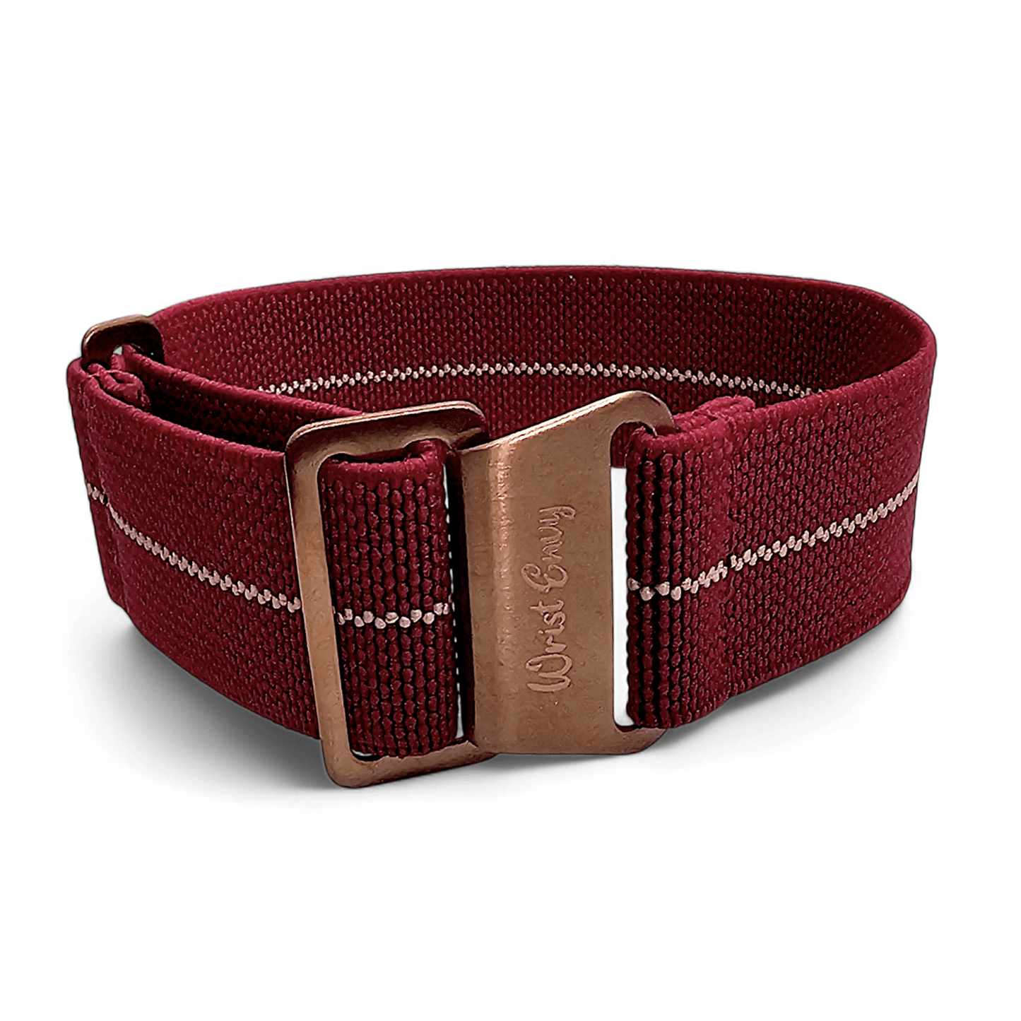 Bronze PVD Marine Nationale 20mm 22mm Burgundy Khaki - Wrist Envy