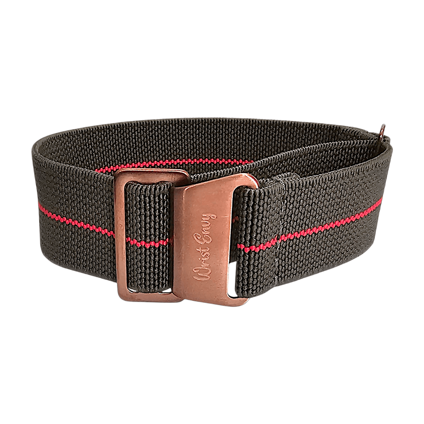 Bronze PVD Marine Nationale 20mm 22mm Green Red Stripe - Wrist Envy