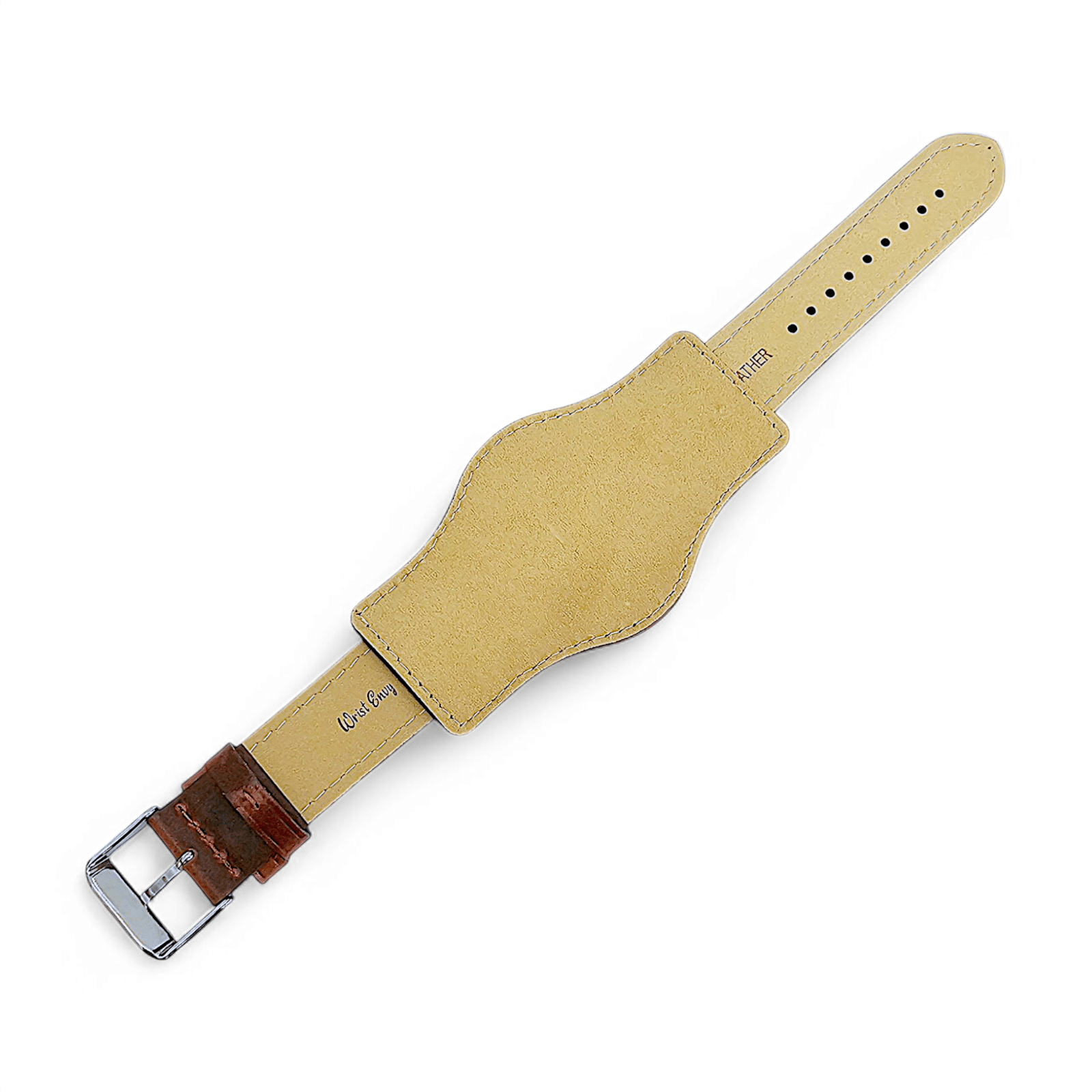 Bund Top Grain Leather Watch Strap 20mm 22mm Burnt Umber - Wrist Envy