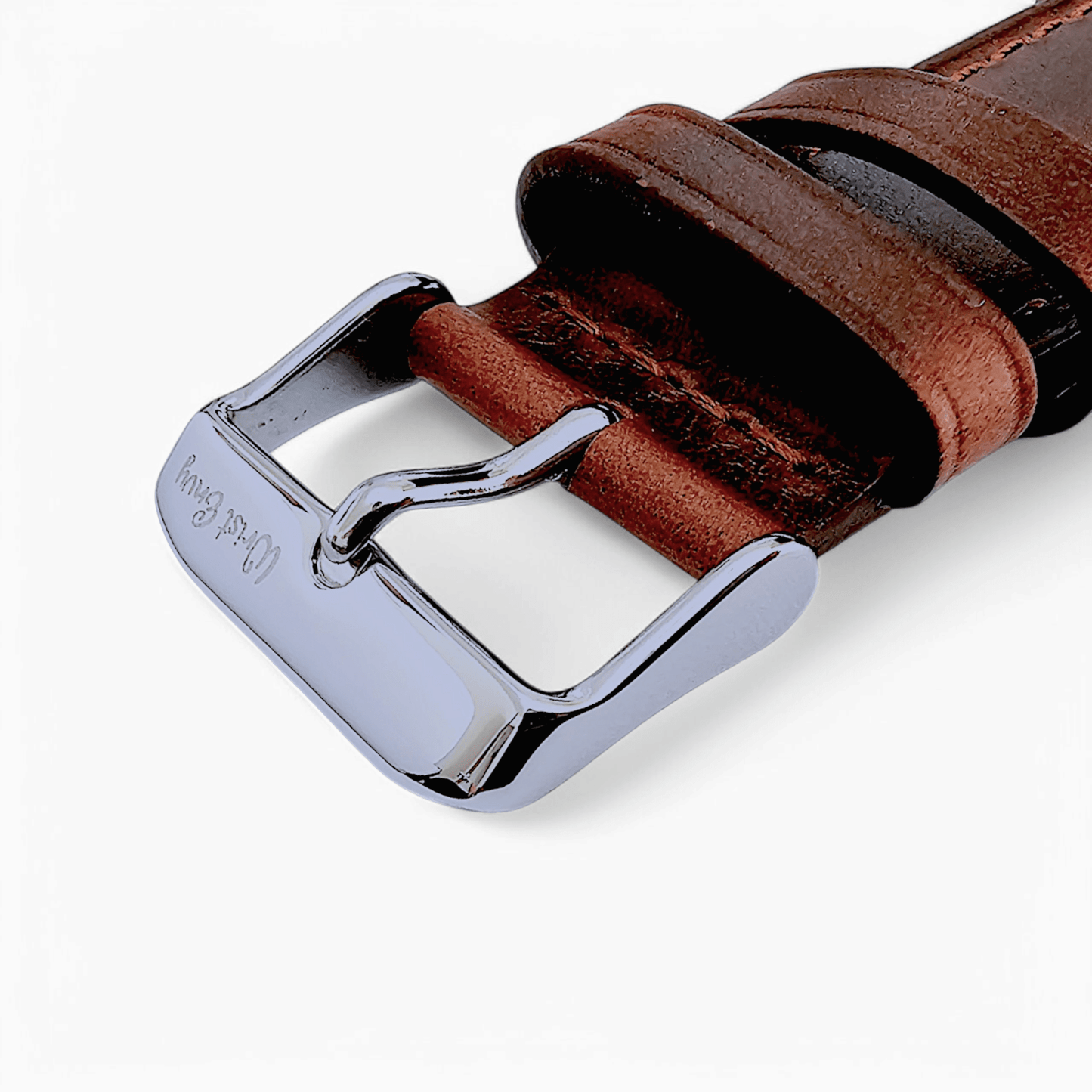 Bund Top Grain Leather Watch Strap 20mm 22mm Burnt Umber - Wrist Envy