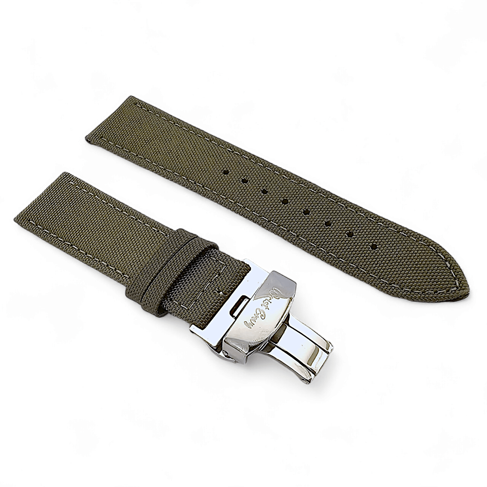 Canvas Deployment Clasp Watch Strap Band Sailcloth 20mm 22mm - Wrist Envy