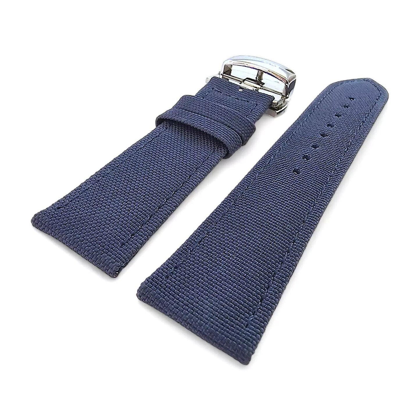 Canvas Deployment Clasp Watch Strap Band Sailcloth 20mm 22mm - Wrist Envy
