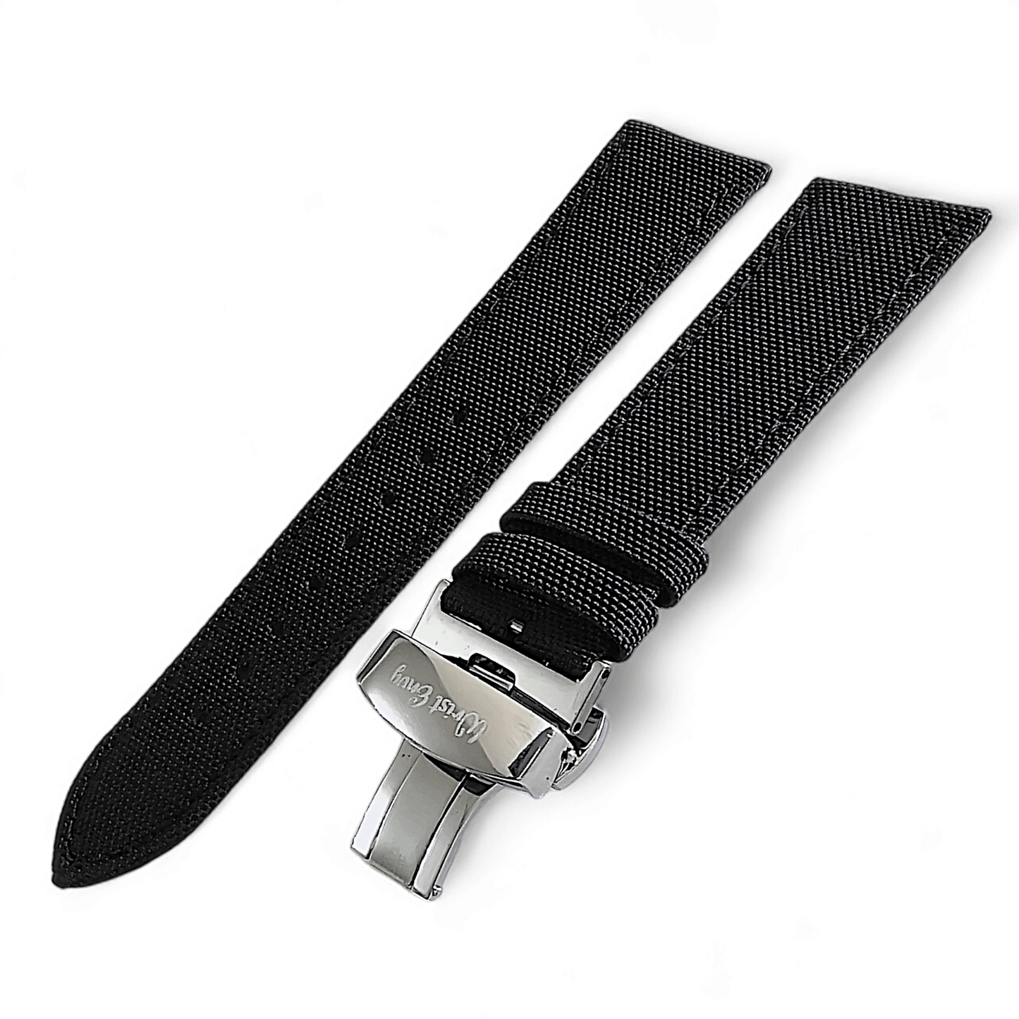 Canvas Deployment Clasp Watch Strap Band Sailcloth 20mm 22mm - Wrist Envy