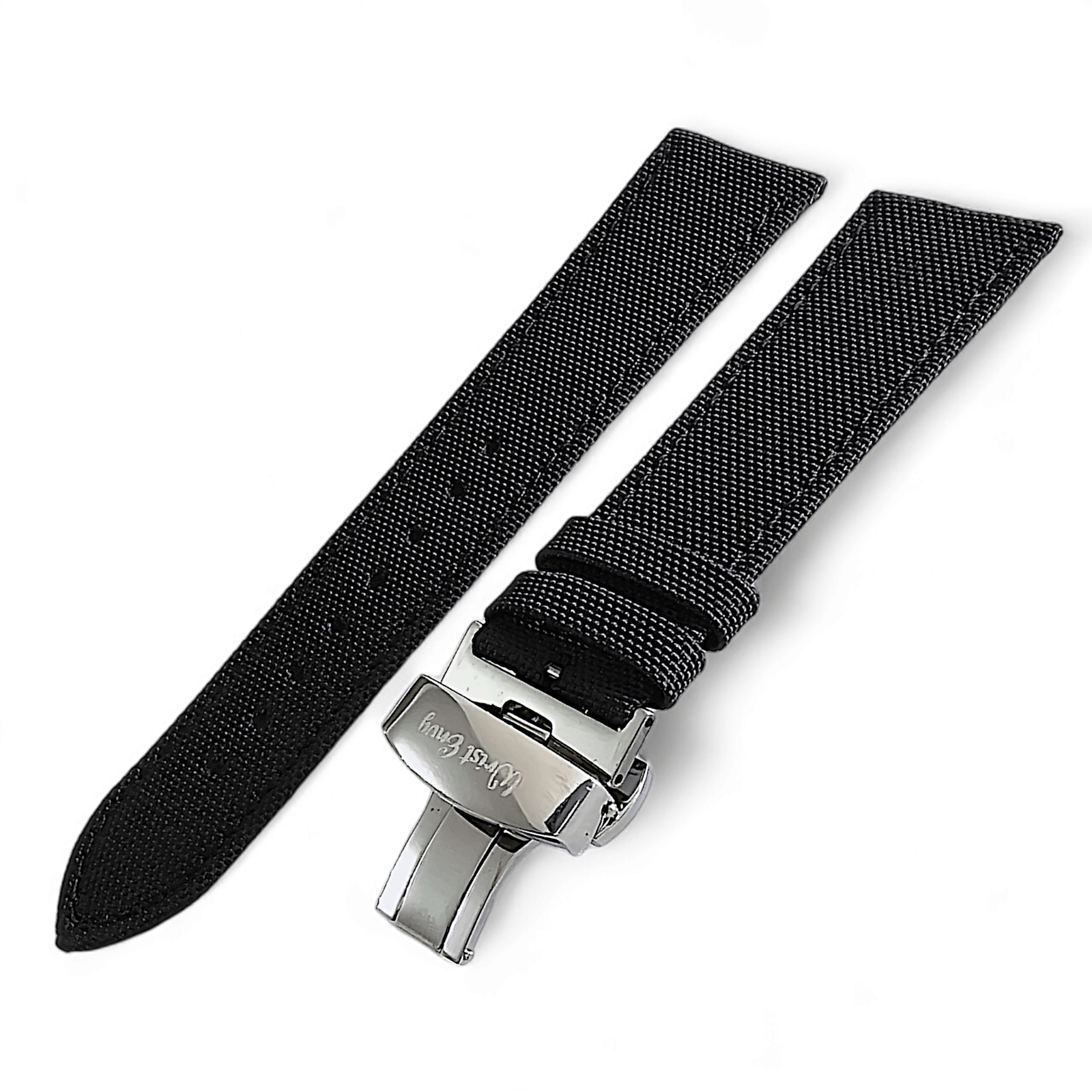 Canvas Deployment Clasp Watch Strap Band Sailcloth 20mm 22mm - Wrist Envy