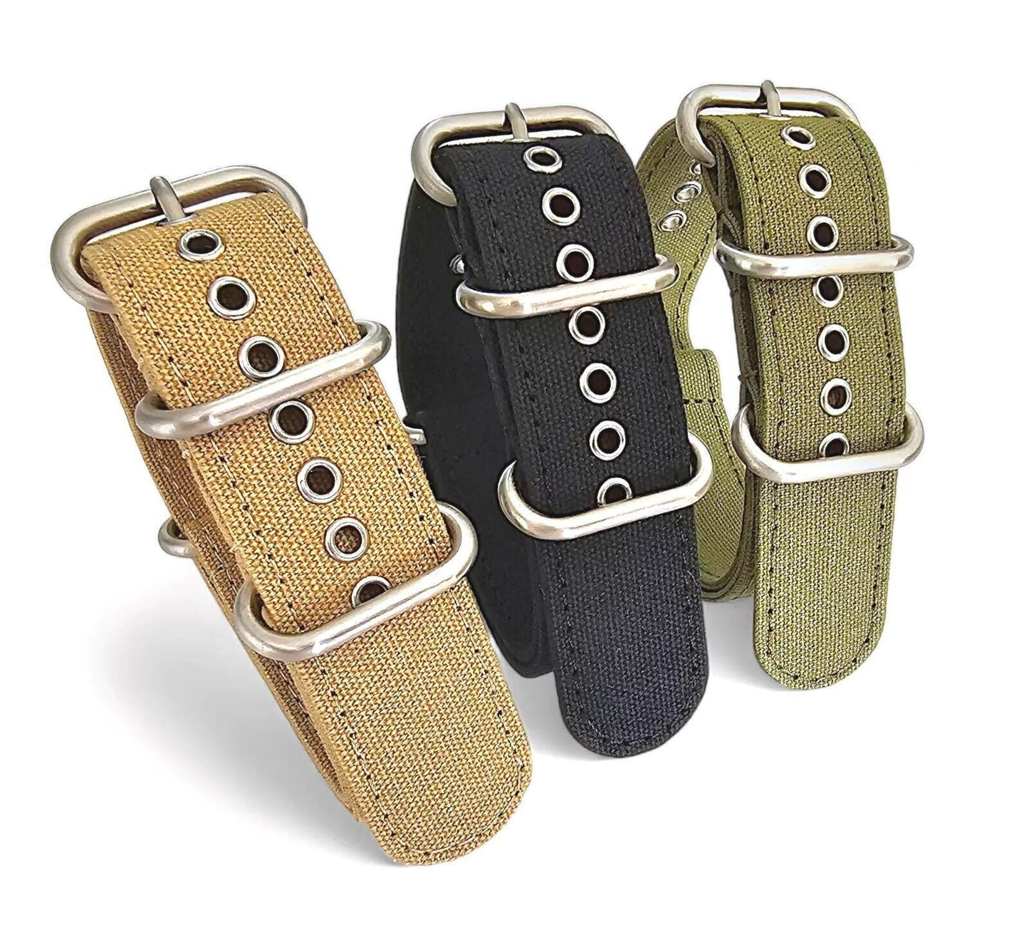 Canvas Military Watch Strap Army Military 20mm 22mm - Wrist Envy