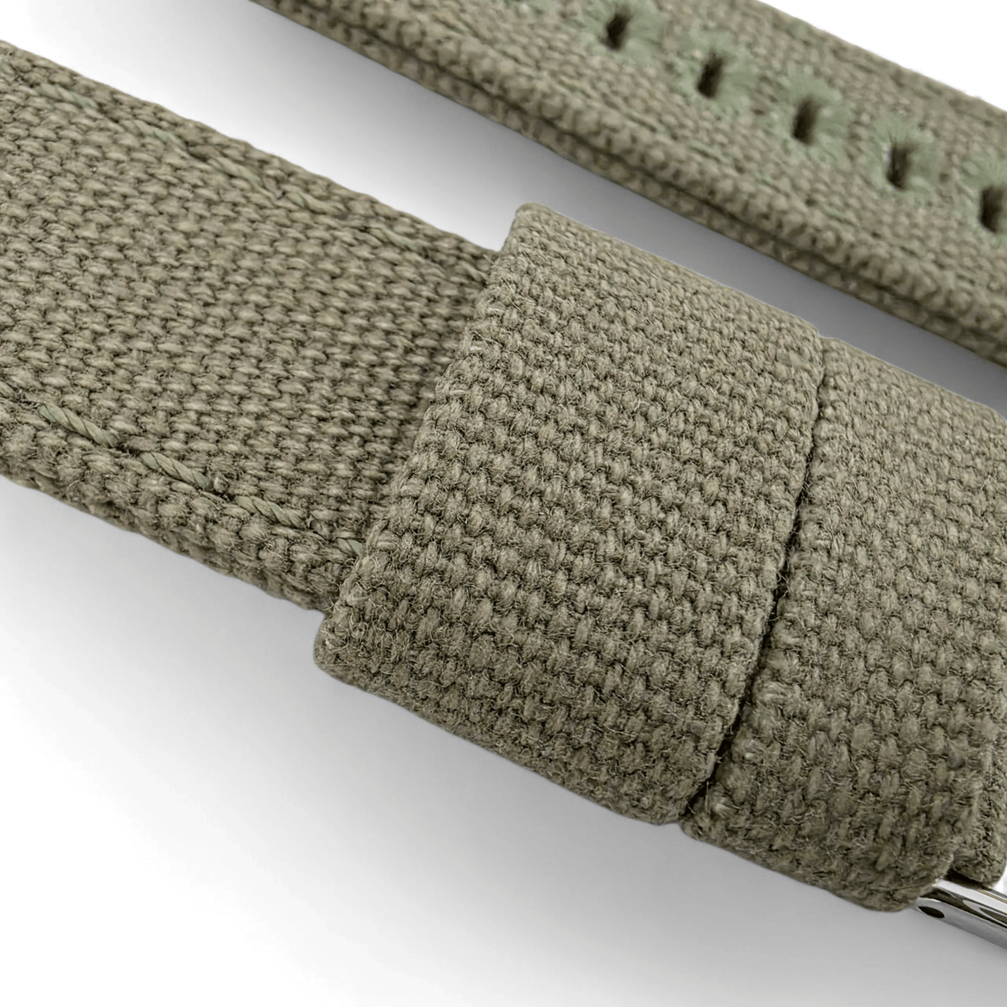 Canvas Watch Strap 3.5mm Thick 20mm 22mm Army Green - Wrist Envy