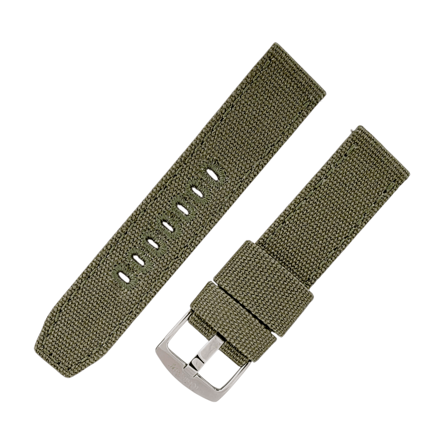 Canvas Watch Strap 3.5mm Thick 20mm 22mm Army Green - Wrist Envy