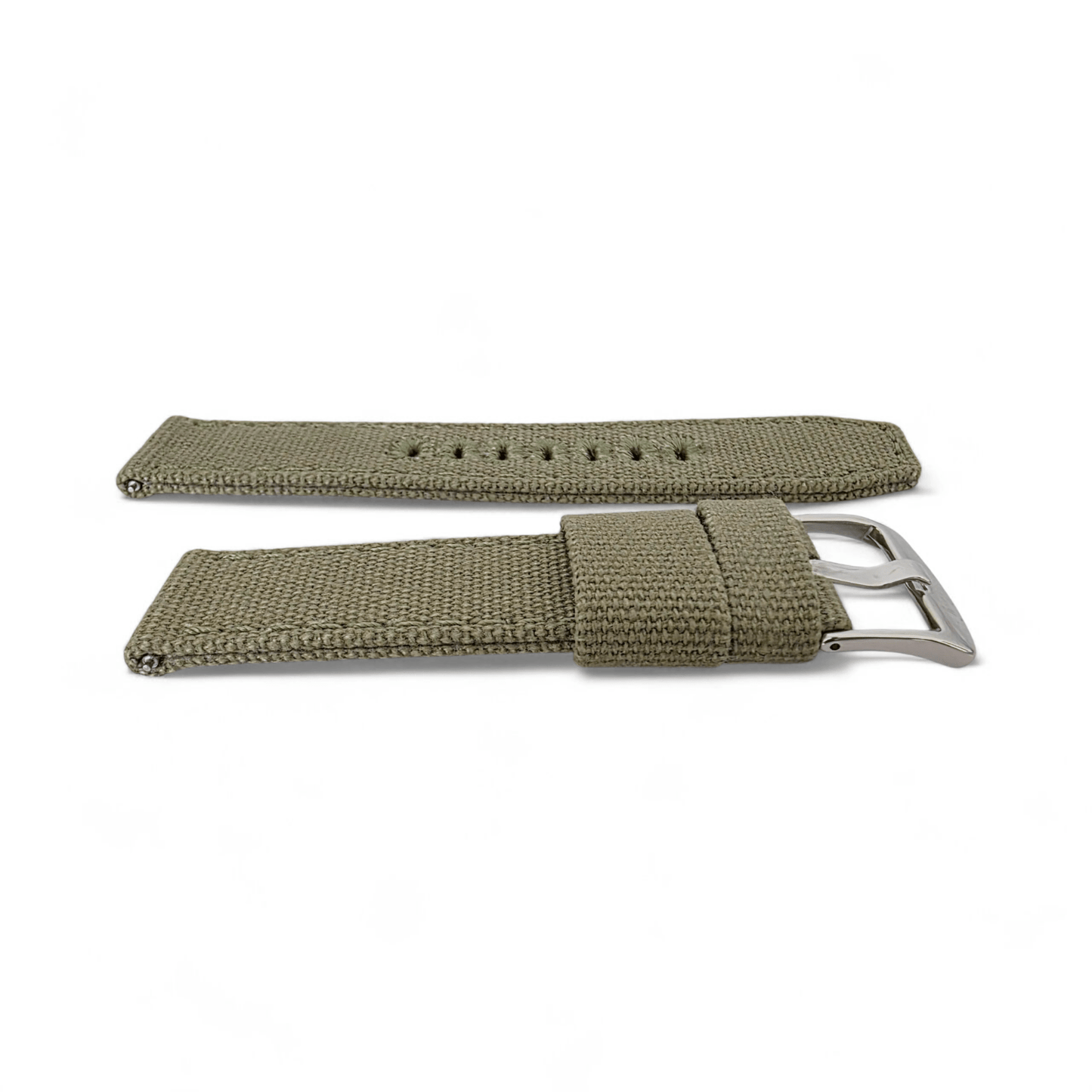 Canvas Watch Strap 3.5mm Thick 20mm 22mm Army Green - Wrist Envy