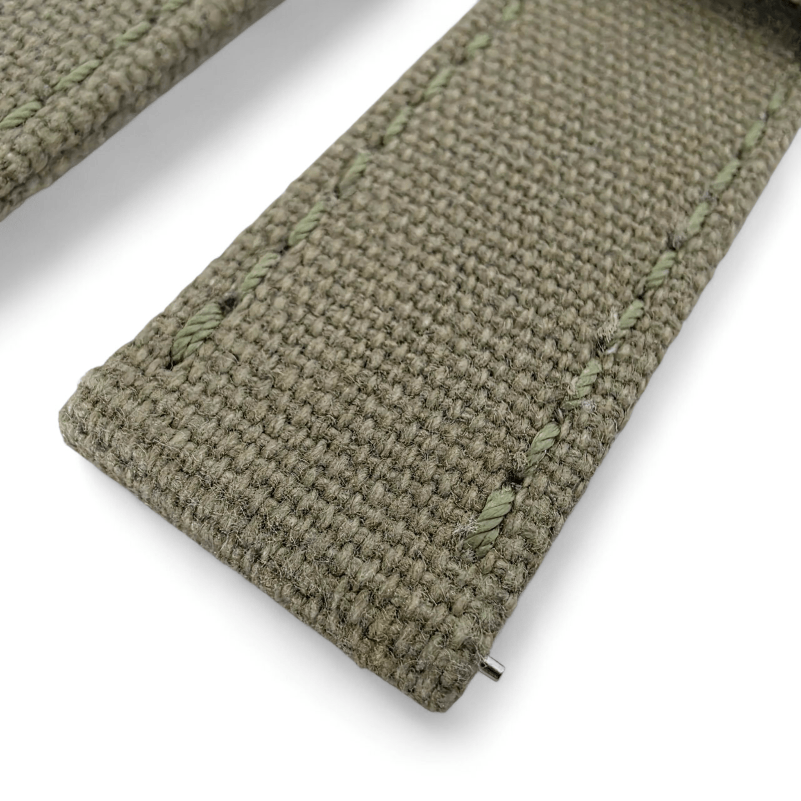 Canvas Watch Strap 3.5mm Thick 20mm 22mm Army Green - Wrist Envy