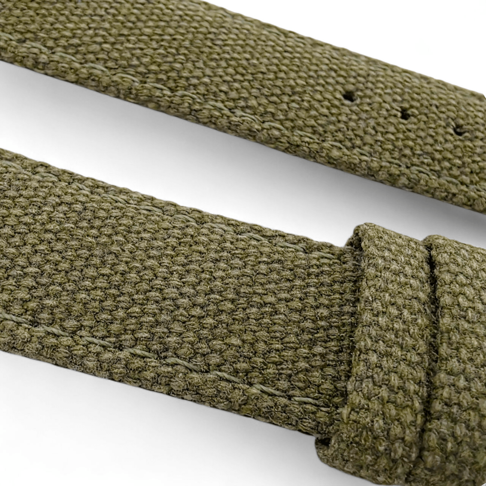Canvas Watch Strap Band 4mm Thick Field Army 18 20 22 mm Green Black Khaki Beige - Wrist Envy