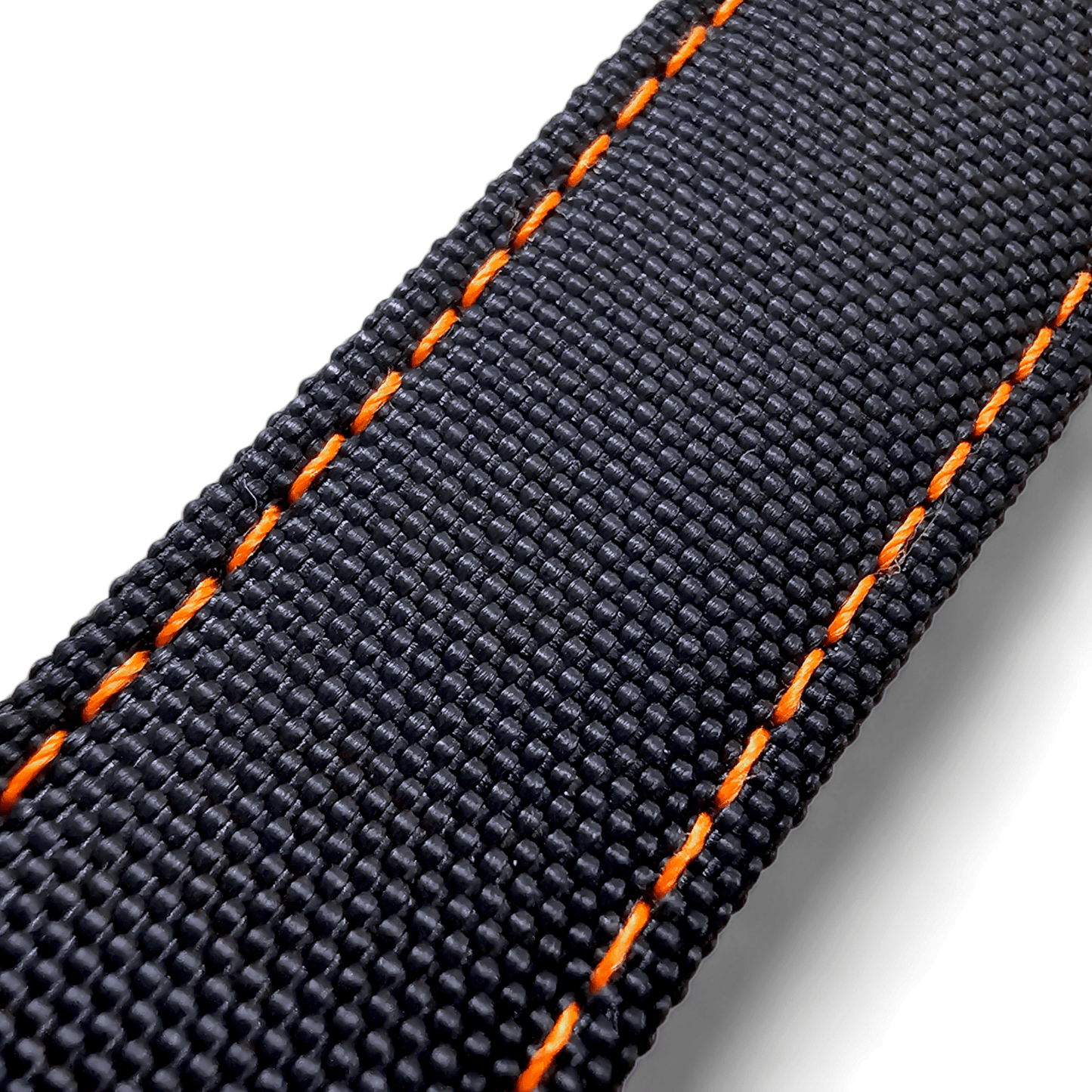 Canvas Watch Strap Band Military Field Sailcloth Black Buckle Orange 22mm Black - Wrist Envy