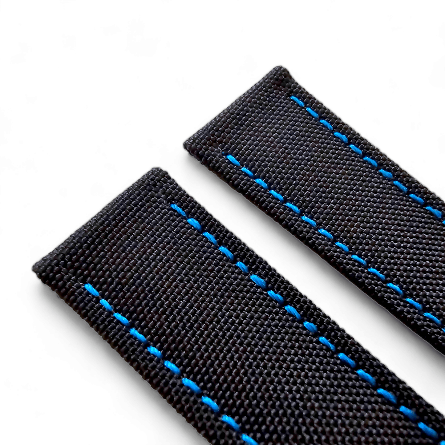 Canvas Watch Strap Black PVD Buckle Nylon Fabric Sailcloth 20mm 22mm - Wrist Envy