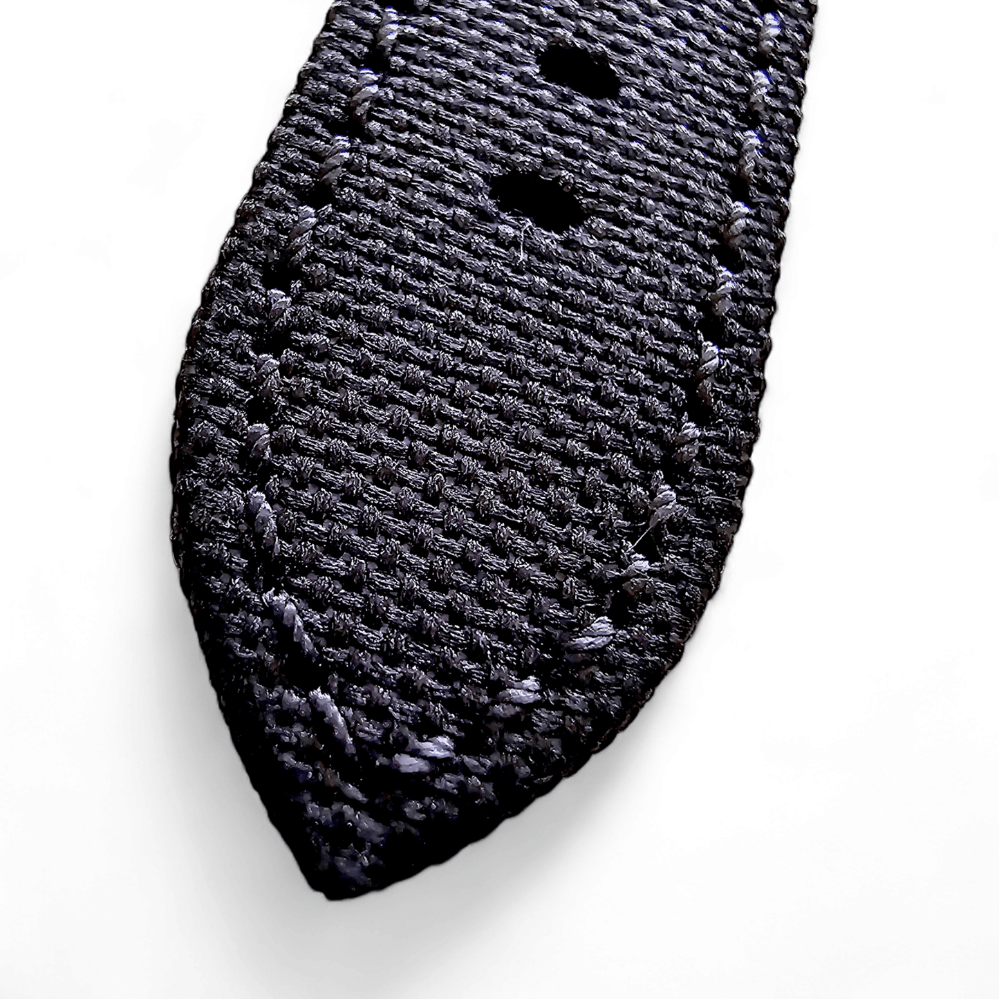 Canvas Watch Strap in Black with Black Stitching 18mm 20mm 22mm 24mm - Wrist Envy