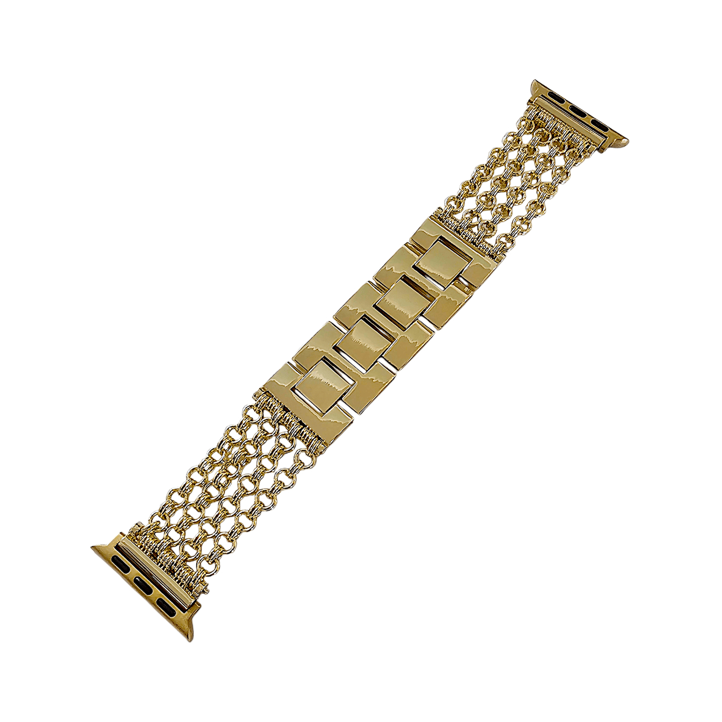 Chain Mail Stainless Steel Apple Watch Strap Gold - Wrist Envy