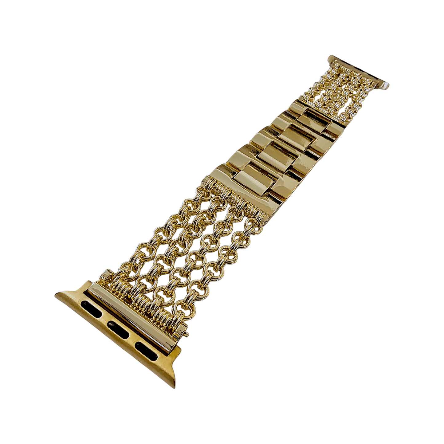 Chain Mail Stainless Steel Apple Watch Strap Gold - Wrist Envy