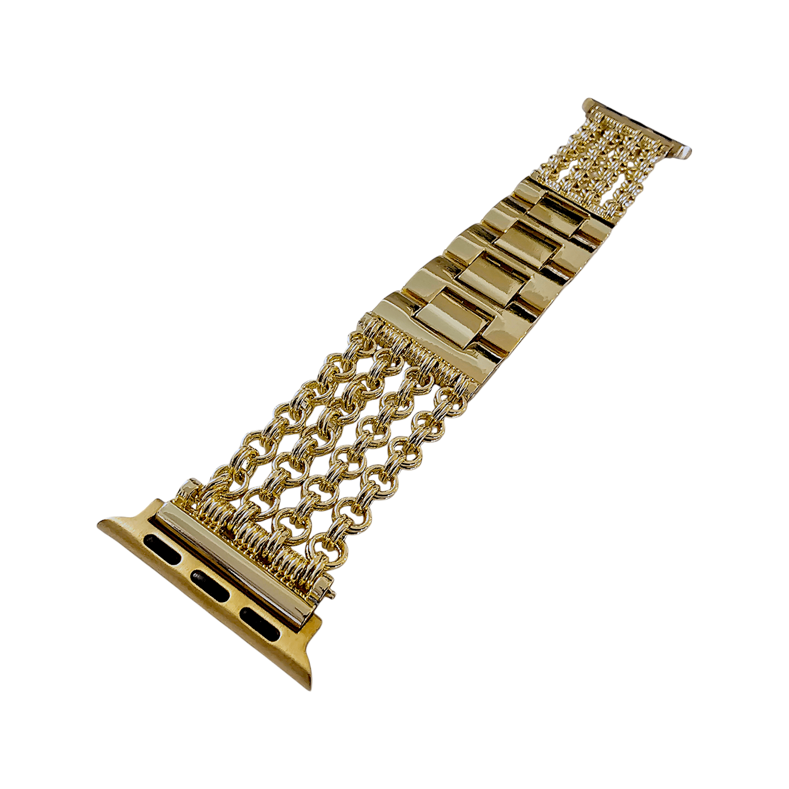 Chain Mail Stainless Steel Apple Watch Strap Gold - Wrist Envy