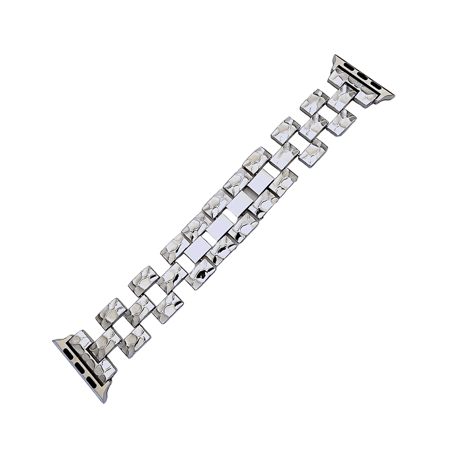 Crushed metal bracelet for Apple Watch Strap Band Silver - Wrist Envy