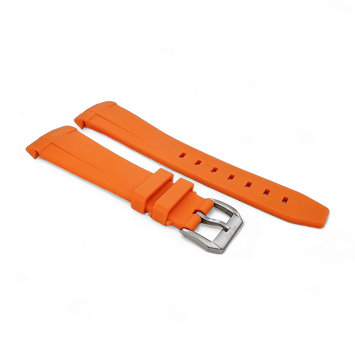 Curved End FKM Rubber Divers Watch Strap Band 20mm 22mm - Wrist Envy