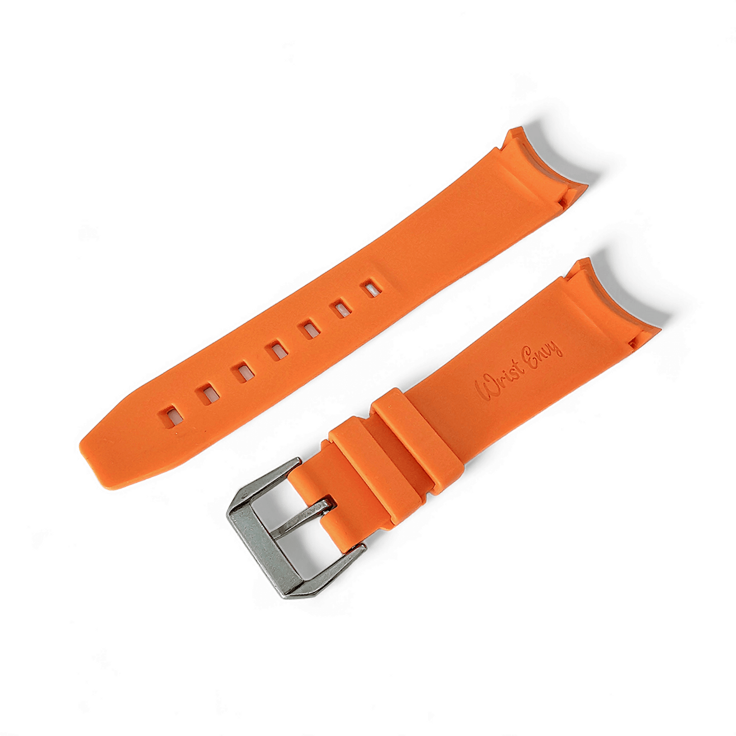 Curved End FKM Rubber Divers Watch Strap Band 20mm 22mm - Wrist Envy