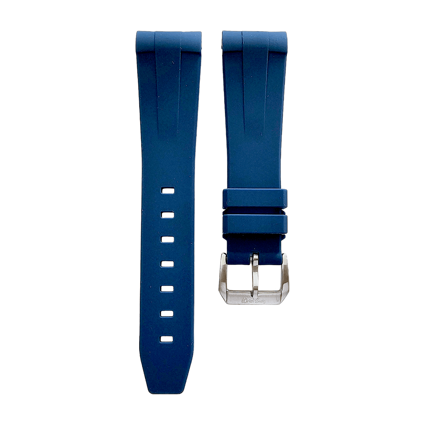 Curved End FKM Rubber Divers Watch Strap Band 20mm 22mm - Wrist Envy