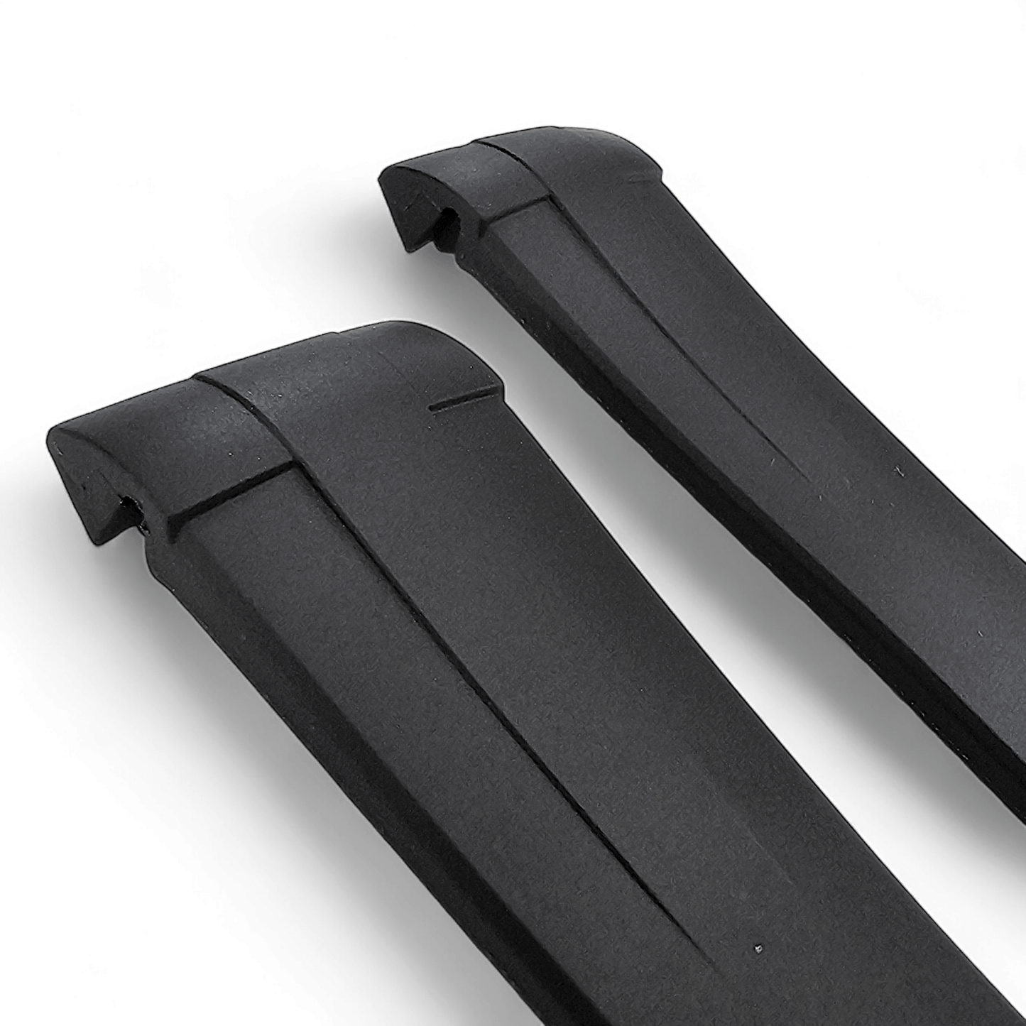 Curved End FKM Rubber Divers Watch Strap Band 20mm 22mm - Wrist Envy