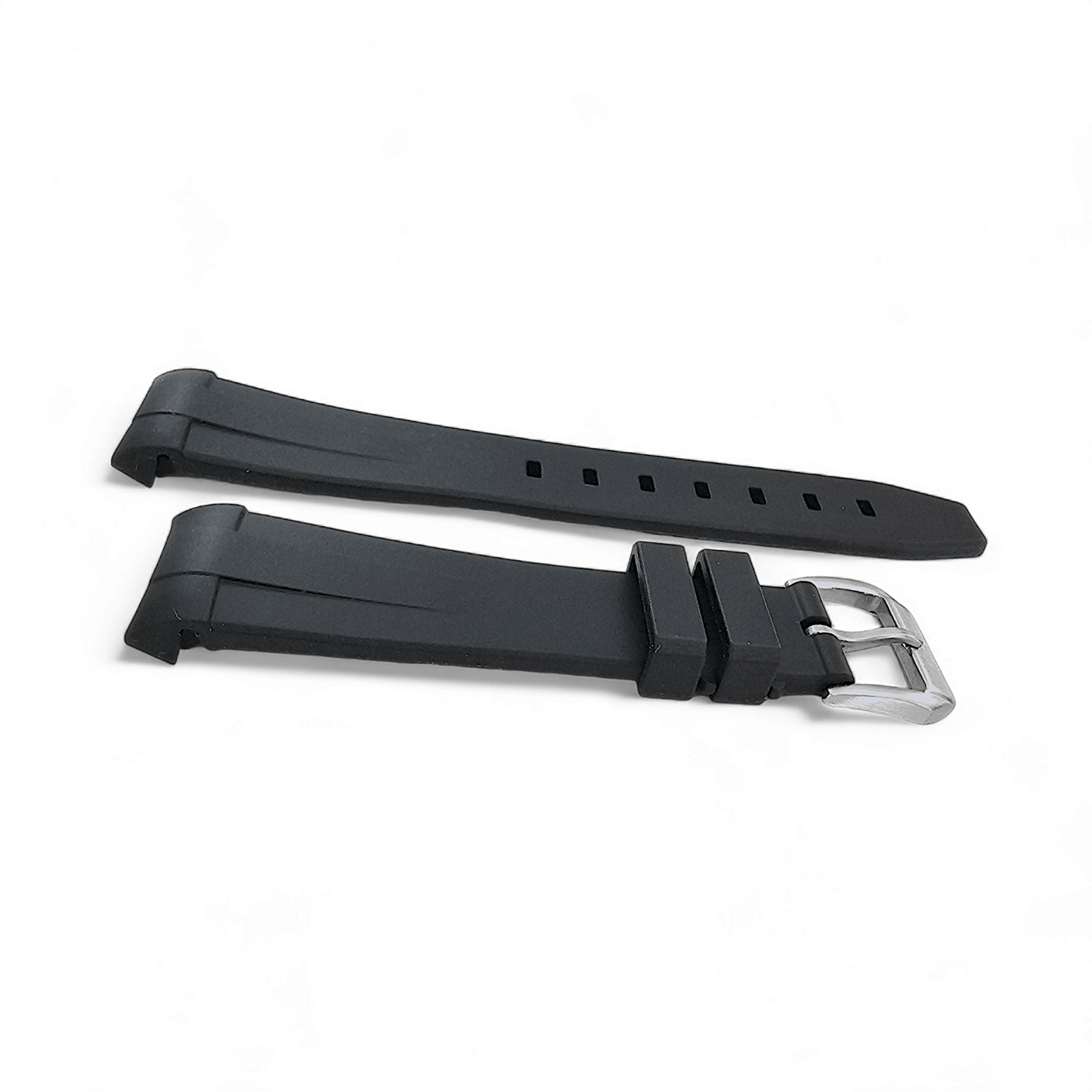 Curved End FKM Rubber Divers Watch Strap Band 20mm 22mm - Wrist Envy