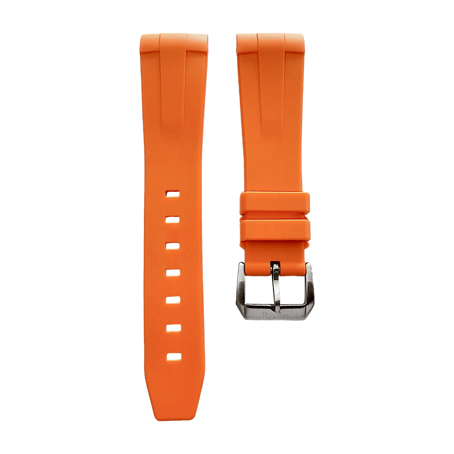 Curved End FKM Rubber Divers Watch Strap Band 20mm 22mm - Wrist Envy