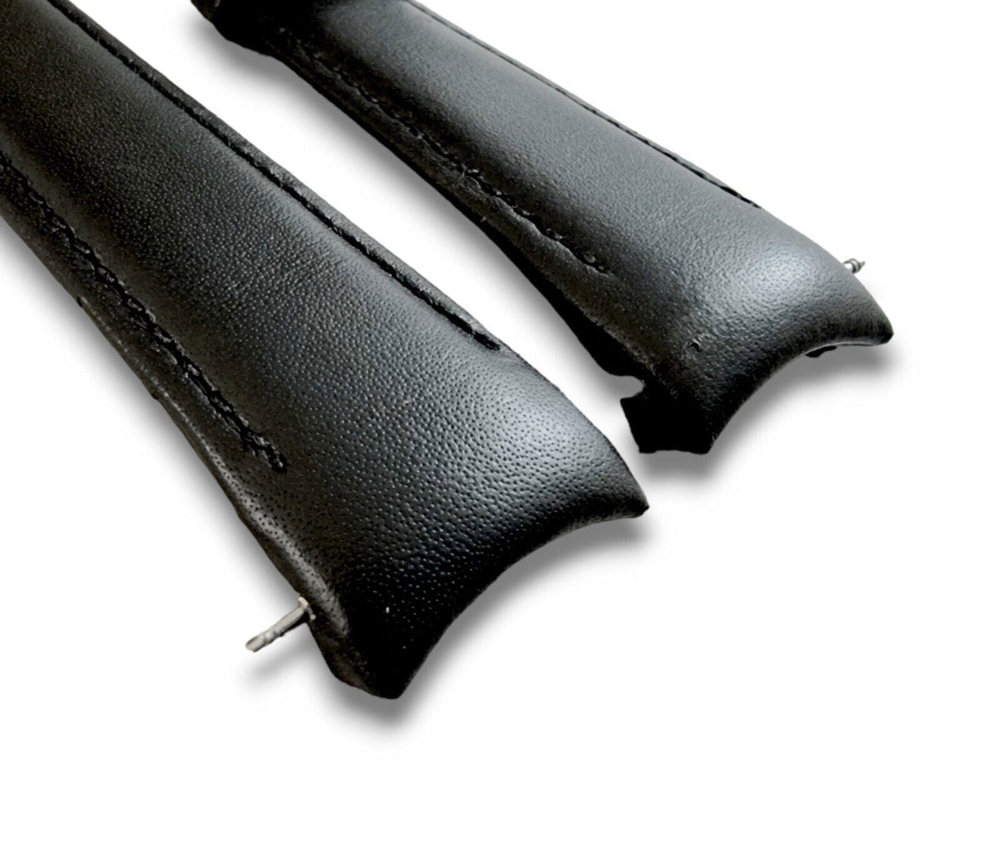 Curved Ends Leather Watch Strap 18mm 20mm 22mm 24mm Smooth and Crocodile Grain - Wrist Envy