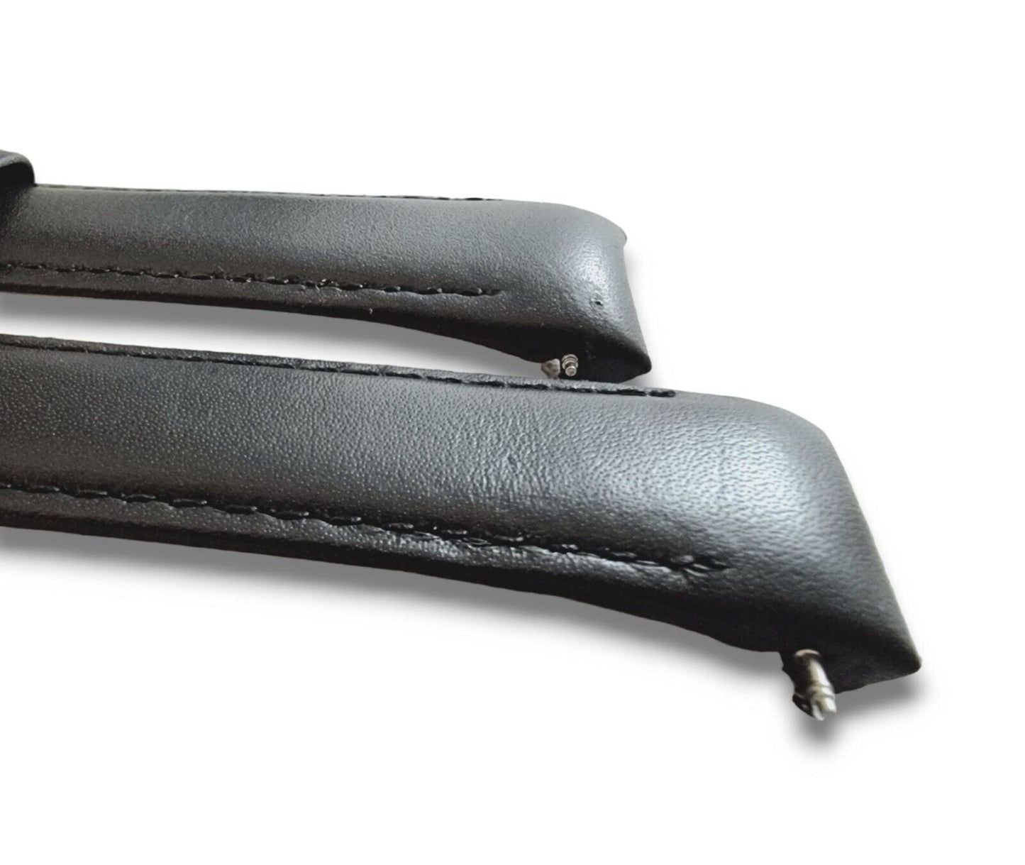 Curved Ends Leather Watch Strap 18mm 20mm 22mm 24mm Smooth and Crocodile Grain - Wrist Envy