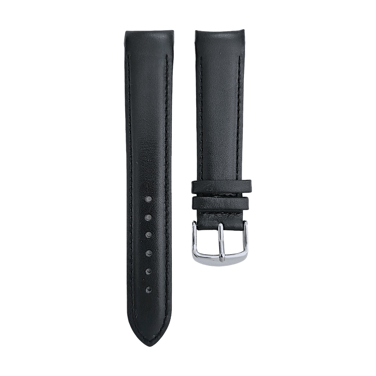 Curved Ends Leather Watch Strap 18mm 20mm 22mm 24mm Smooth and Crocodile Grain - Wrist Envy