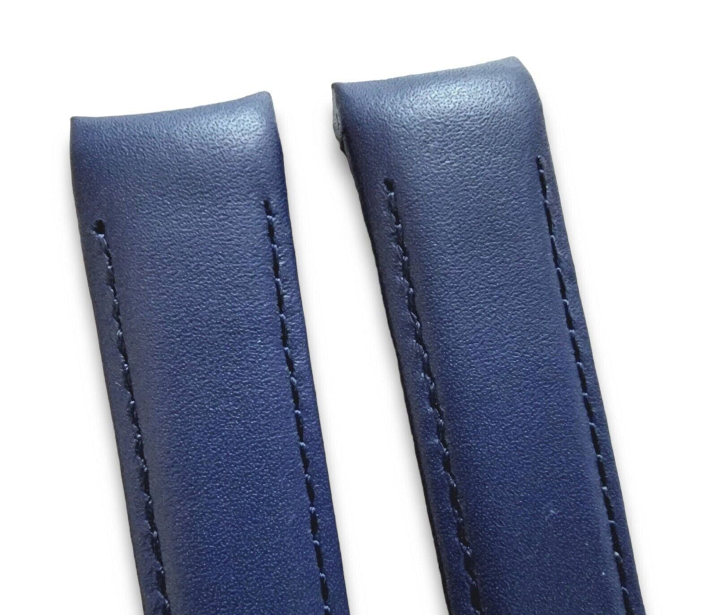 Curved Ends Leather Watch Strap 18mm 20mm 22mm 24mm Smooth and Crocodile Grain - Wrist Envy