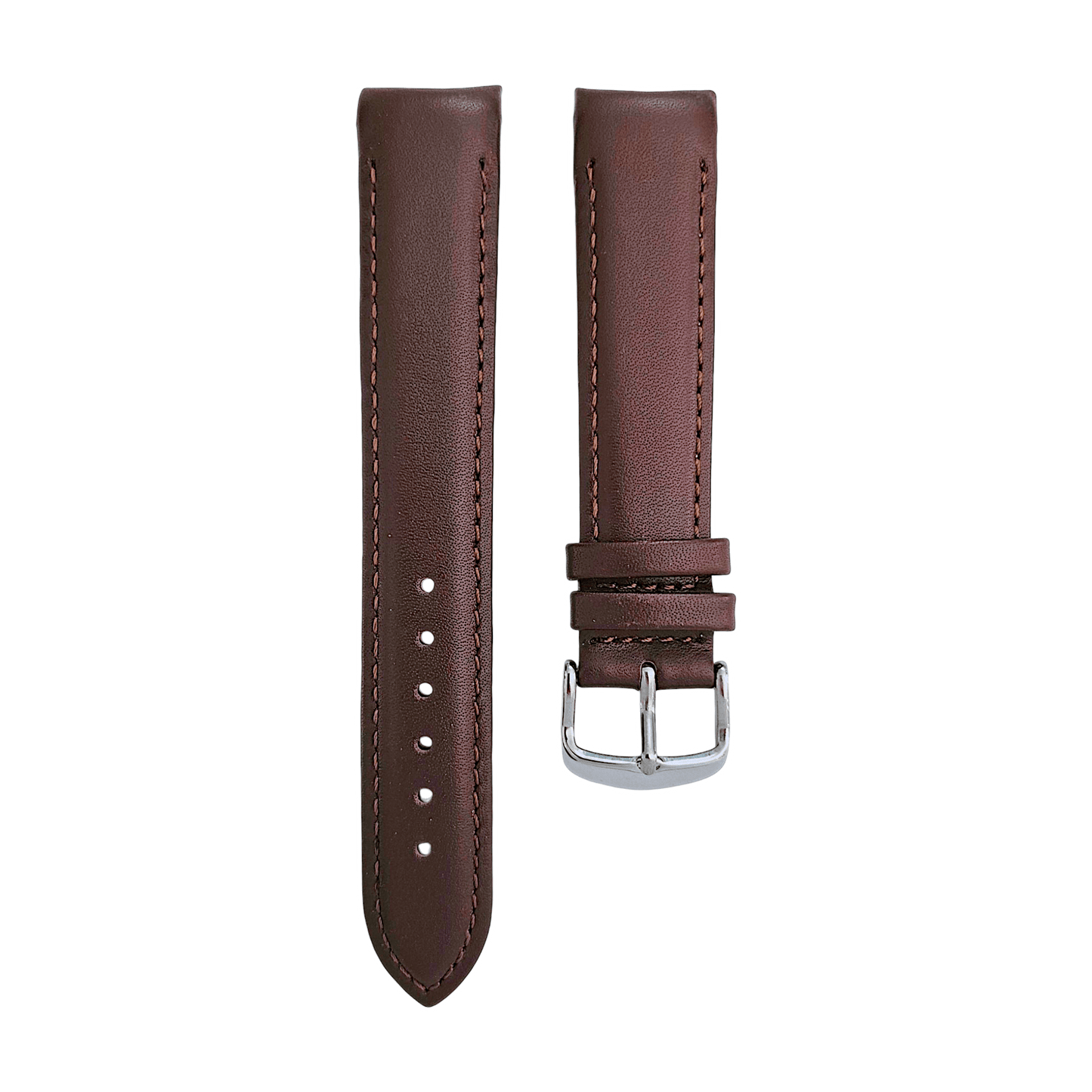 Curved Ends Leather Watch Strap 18mm 20mm 22mm 24mm Smooth and Crocodile Grain - Wrist Envy