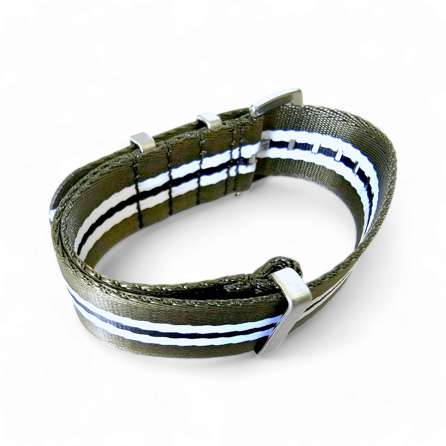 Custom Made Nylon Military Watch Strap Army Green White Black 20mm 22mm - Wrist Envy