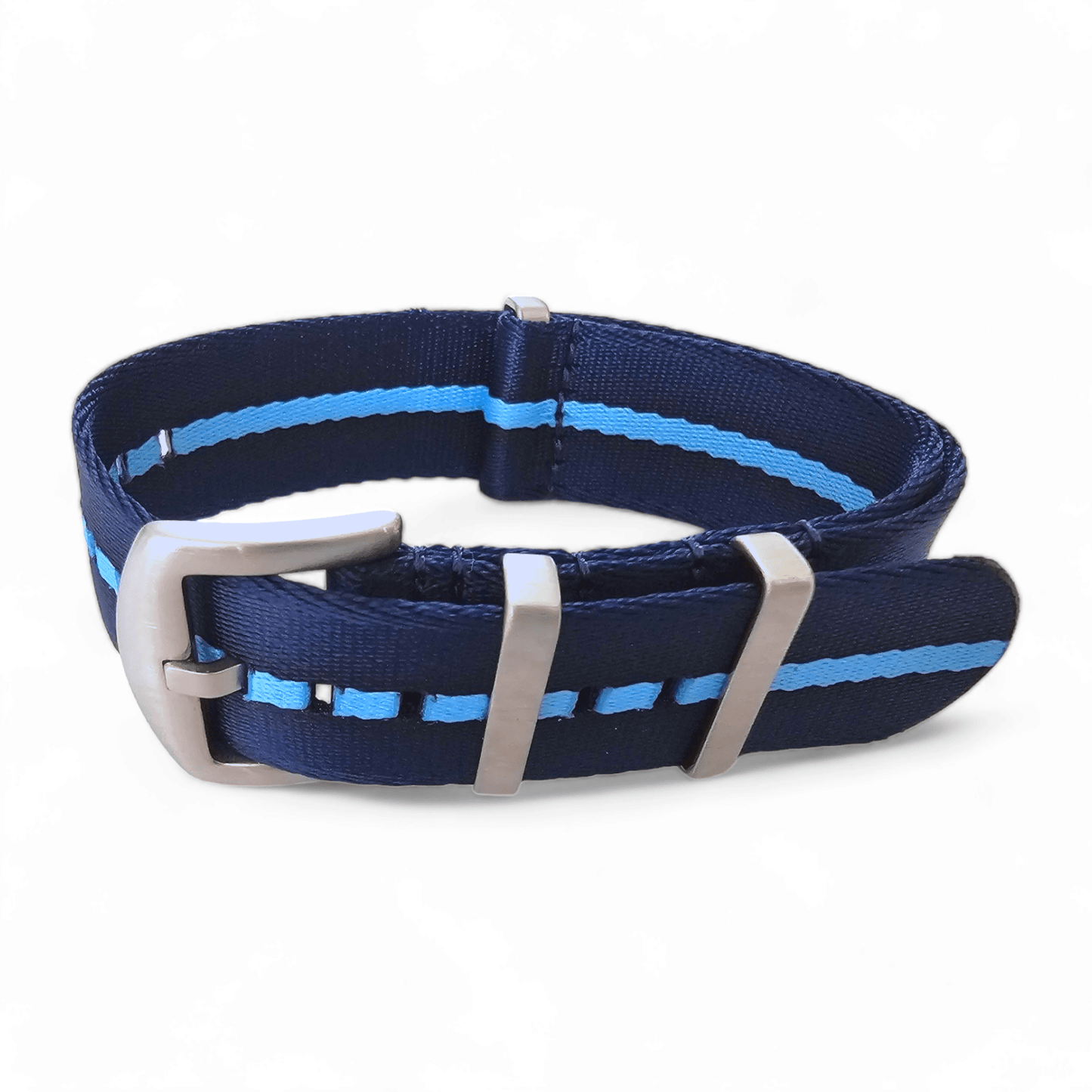 Custom Made Nylon Military Watch Strap Navy Blue 20mm 22mm - Wrist Envy