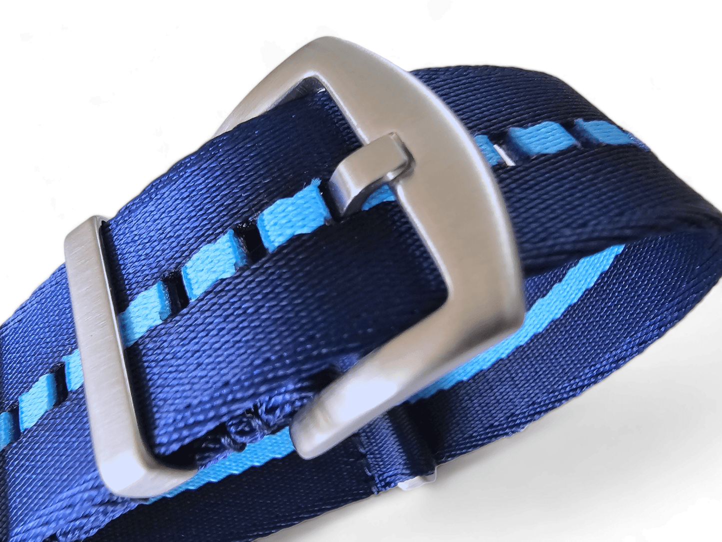 Custom Made Nylon Military Watch Strap Navy Blue 20mm 22mm - Wrist Envy