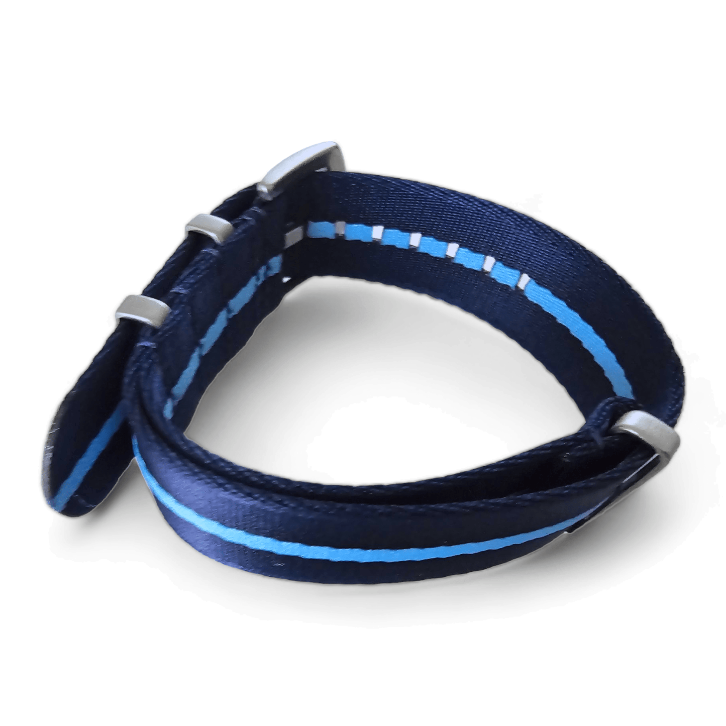Custom Made Nylon Military Watch Strap Navy Blue 20mm 22mm - Wrist Envy