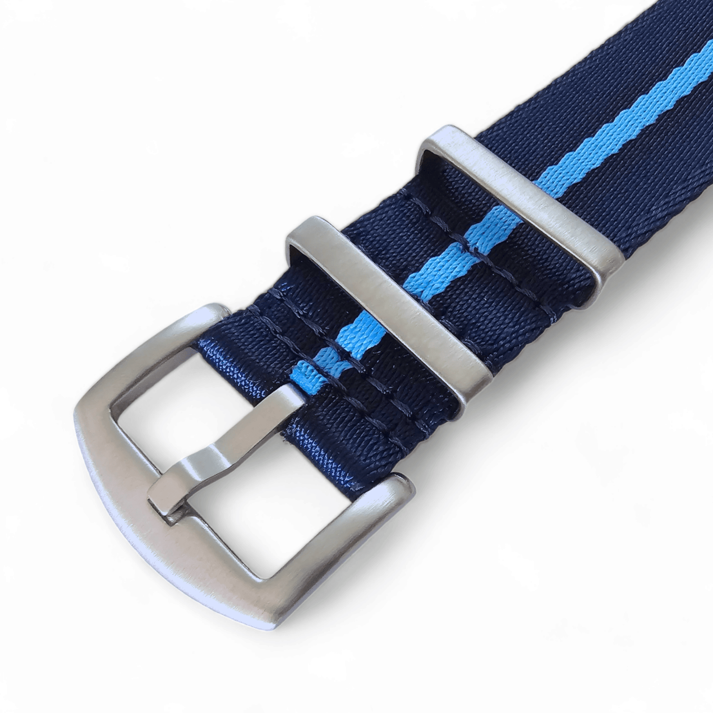 Custom Made Nylon Military Watch Strap Navy Blue 20mm 22mm - Wrist Envy