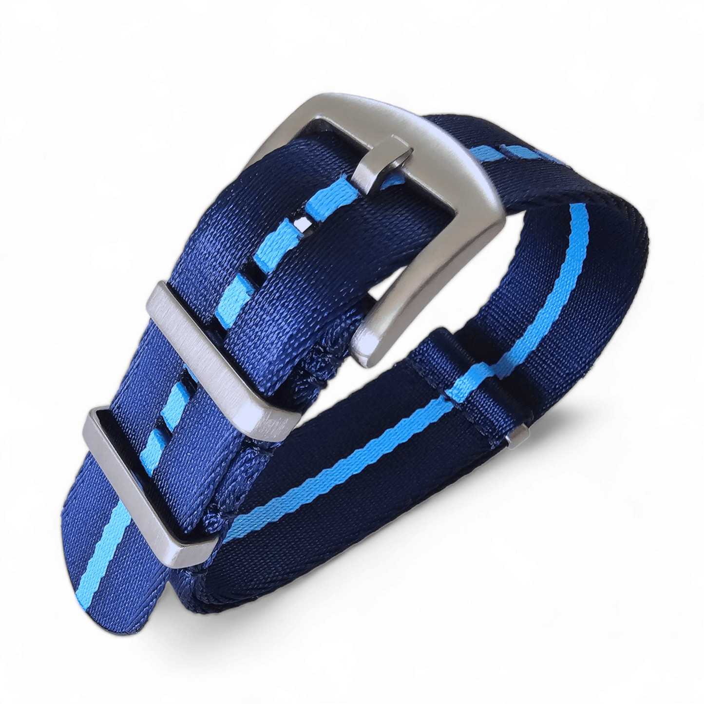 Custom Made Nylon Military Watch Strap Navy Blue 20mm 22mm - Wrist Envy