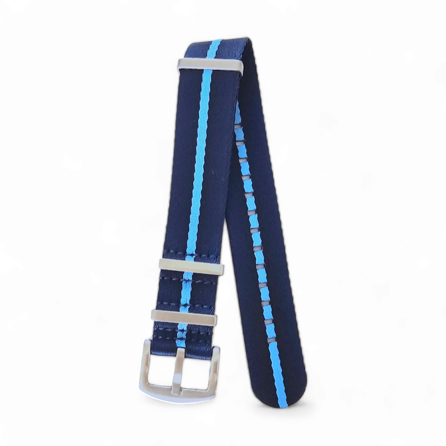 Custom Made Nylon Military Watch Strap Navy Blue 20mm 22mm - Wrist Envy