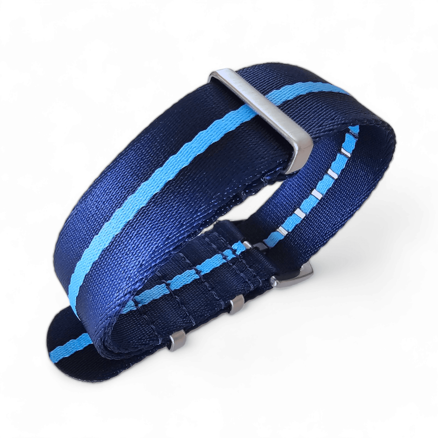 Custom Made Nylon Military Watch Strap Navy Blue 20mm 22mm - Wrist Envy