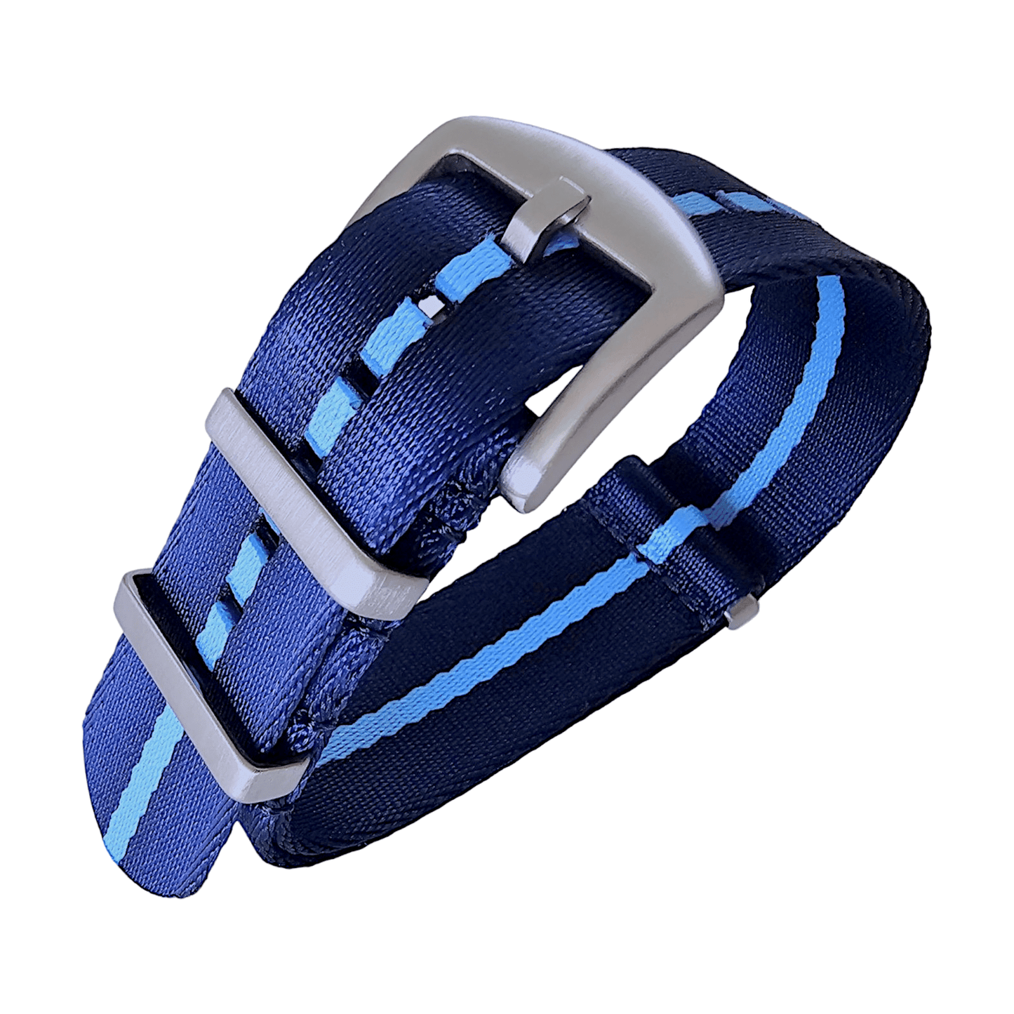 Custom Made Nylon Military Watch Strap Navy Blue 20mm 22mm - Wrist Envy