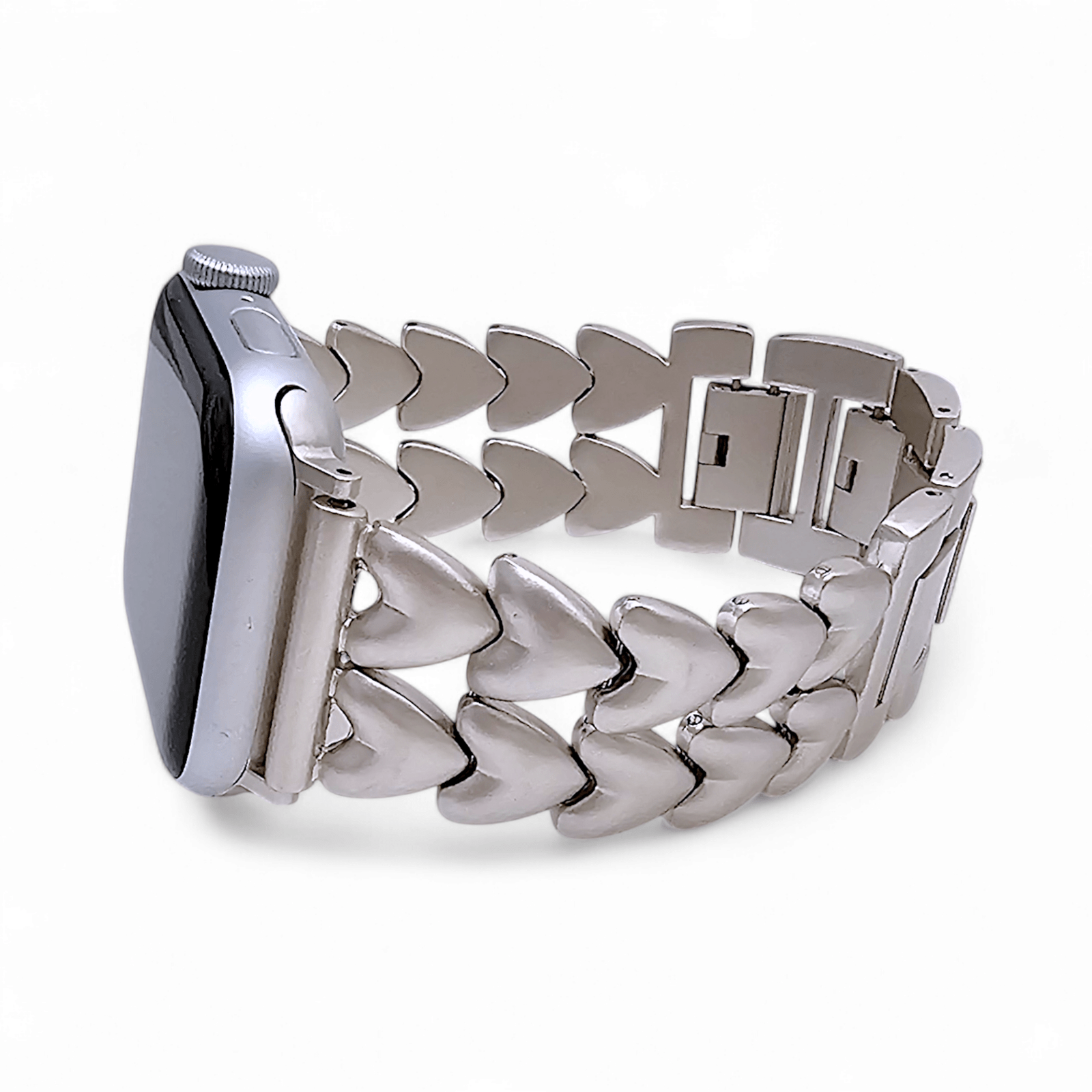 Double Hearts Chain Apple Watch Strap Starlight - Wrist Envy