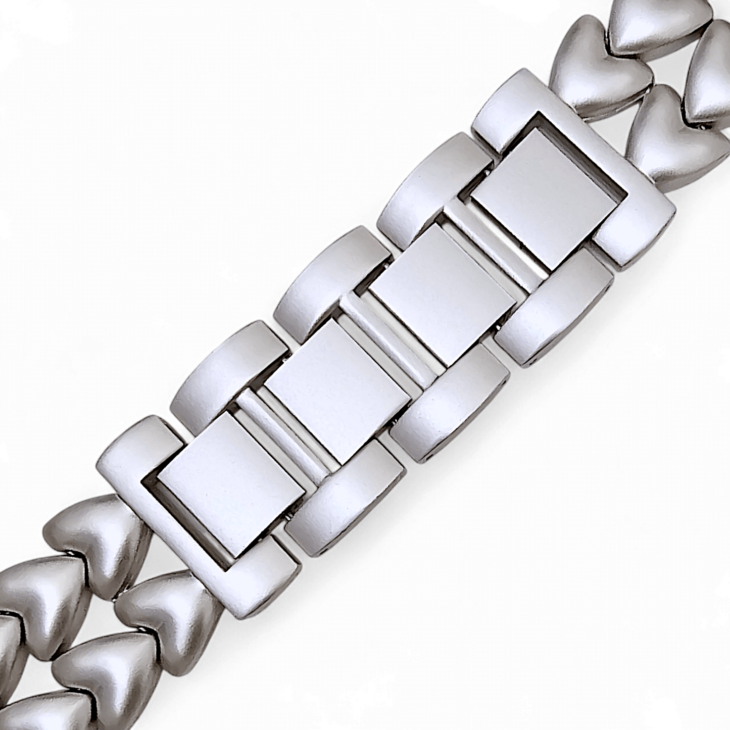 Double Hearts Chain Apple Watch Strap Starlight - Wrist Envy