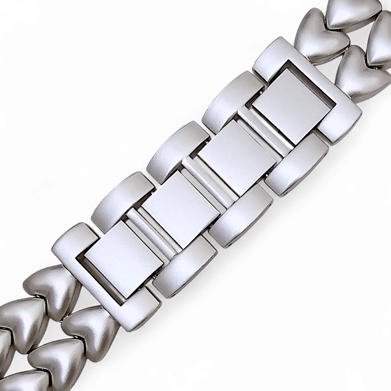 Double Hearts Chain Apple Watch Strap Starlight - Wrist Envy