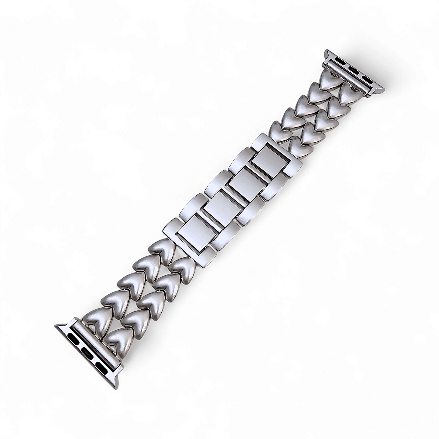 Double Hearts Chain Apple Watch Strap Starlight - Wrist Envy